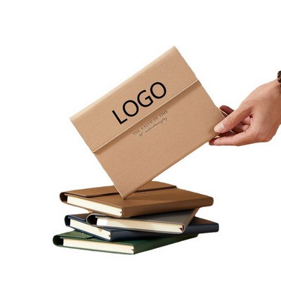 PU Lychee Grain Imitation Leather A5 Three-Fold Notebook