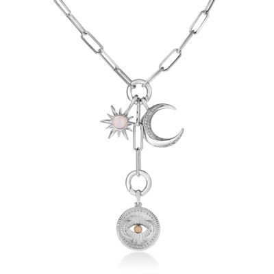 Jilco Paperclip Lariat Pendant Collector Necklace
