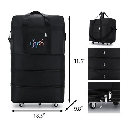 Versatile Rolling Duffel Bag with Adjustable Capacity