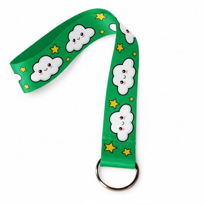 3/4" Custom Full Color Wrist Keychain Lanyard