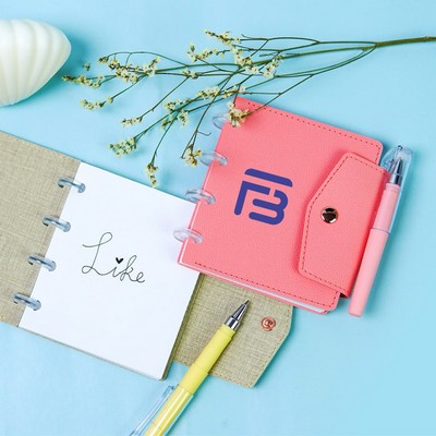 Small Disc Bound Snap Ring Pocket Notepad