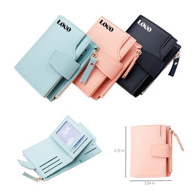 Women'S Leather Strap Zipped Wallet