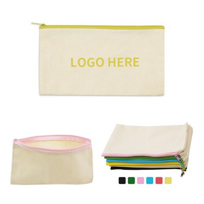 Cotton Canvas Zipper Bag