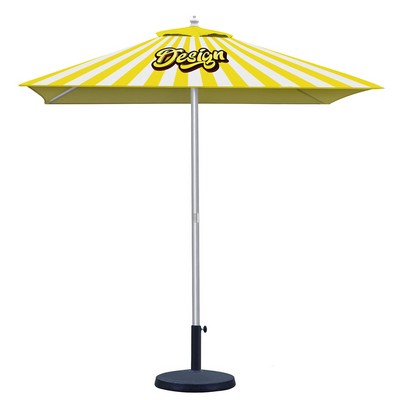 7' Heavy Duty Square Aluminum Market Umbrella (Full Color)