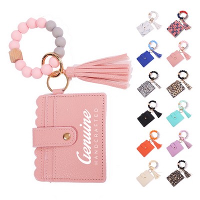 Portable Women Wallet with Bead Bracelet