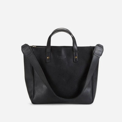 Merkato Small Black Zip Tote Bag