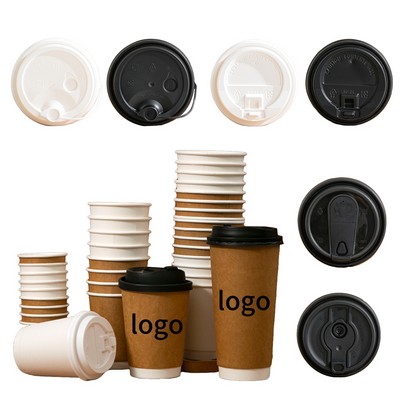 12Oz Paper Coffee Cup W/ Multiple Lids