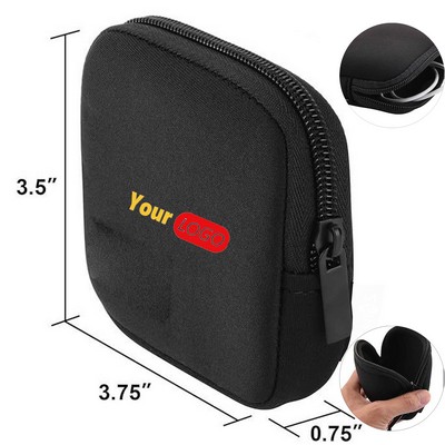 2-Pack Mini Neoprene Travel Pouches with Carabiner Clip