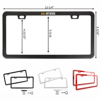 Coated Aluminum License Plate Frame