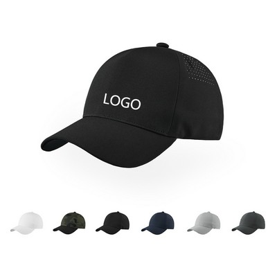 Polyester Spandex Water Repellent Laser Perforated Baseball Cap