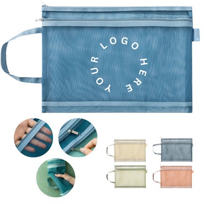 Zippered Mesh Pouch