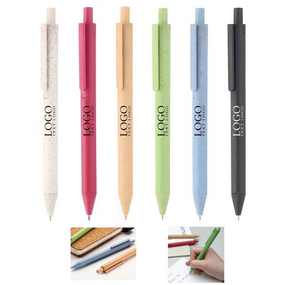 Wheat Straw Retractable Ballpoint Pen