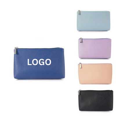 Minimalist PU Leather Dumpling Cosmetic Pouch