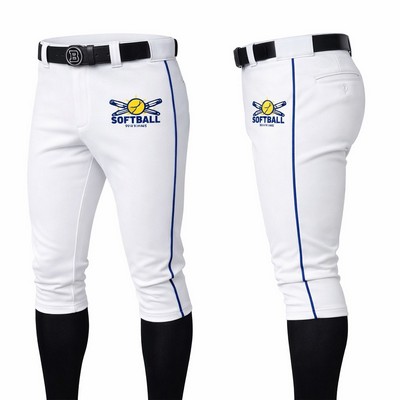 Needle Eye Mesh Crop Baseball Pants With Piping 320GSM