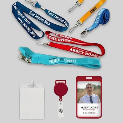 Custom Silk Screen Print Polyester Lanyard-A - 3/4"