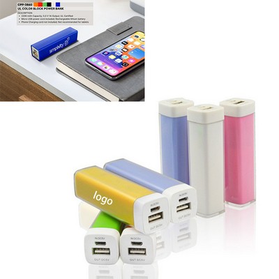 1000Mah Portable Mini Plastic Power Bank