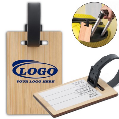 Eco-Friendly Bamboo Luggage Tag