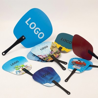 Full Color Handheld Plastic Advertising Hand Fan