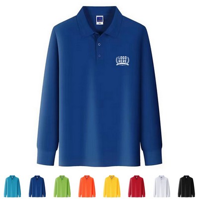 Men's long sleeved polo shirts