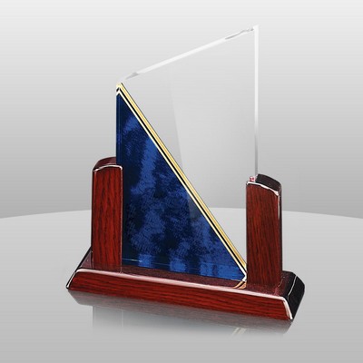 Blue Elegant Summit Award (9"x9"x3")
