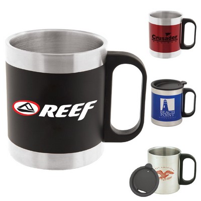 9 Oz. Cafe Franc Double-Wall Stainless Steel Mug