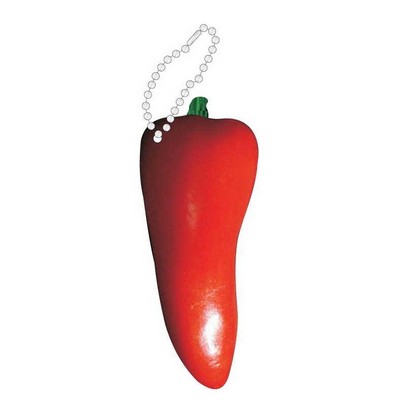 Red Chili Pepper Promotional Key Chain w/ Black Back (8 Square Inch)