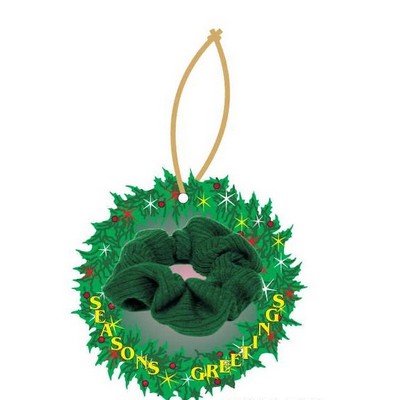 Scrunchie Executive Wreath Ornament w/ Mirrored Back (4 Square Inch)