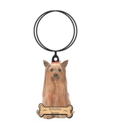 Yorkshire Terrier Keychain w/Mirrored Back (2 Square Inch)