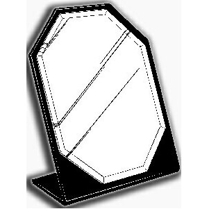 Oval Black-Backed Countertop Mirrors (9"x7 1/2"x3 5/8")