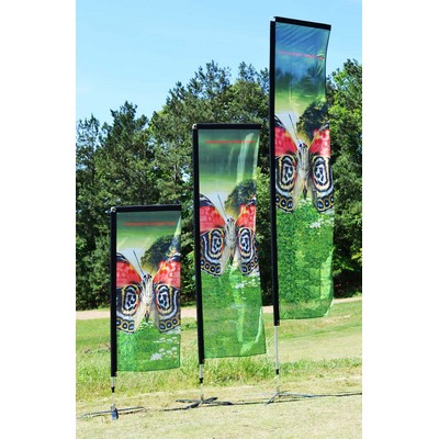 Wing Flag 13' "T-Flag Rectangular" Kit, Double Sided Print