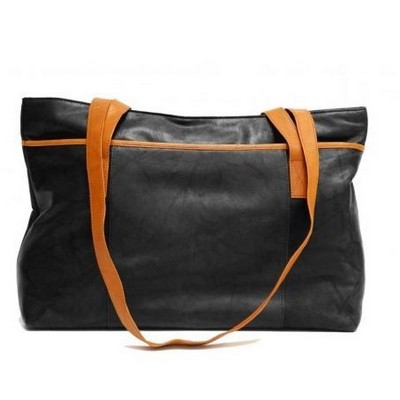 Ashlin® Designer Melia Ladies Black/Tan Tote Bag
