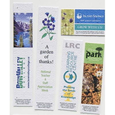 Direct Print Seeded Paper Bookmark - 1.5"x5"