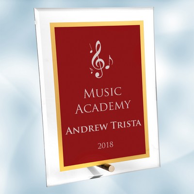 Acrylic Red Complex Plaque (S)