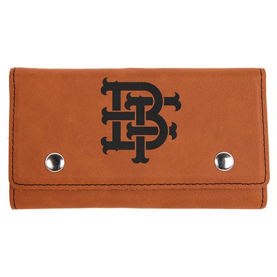 Leatherette Card and Dice Set (Rawhide Brown)