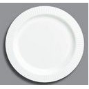 Round Premium Plastic Plate w/Border (7.5" Diameter)
