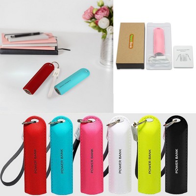 2000 mAh Power Bank Keychain w/Cable