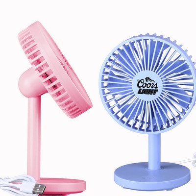 Adjustable Charging Desk Fan w/7 Blades (Shorter Prod Time)