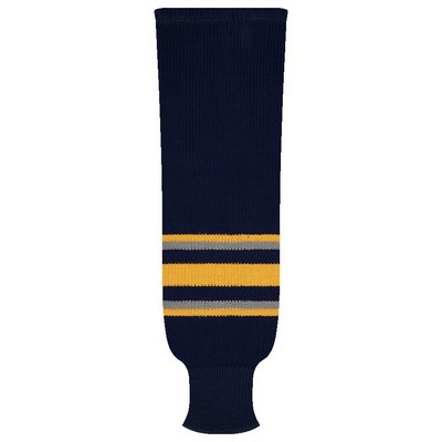 Buffalo Pro Series Blue Road Socks w/Gold & Gray Stripes