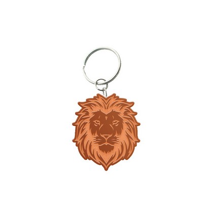 Customized Solid Iron Keychain with Shiny Copper Plating