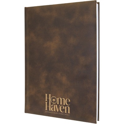 7" x 9¾" Rustic/Gold Leatherette Journal