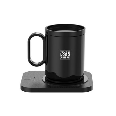 2" 1 Phone QI Wireless Charger Drink Heating Warmer Magnetic USB Charging