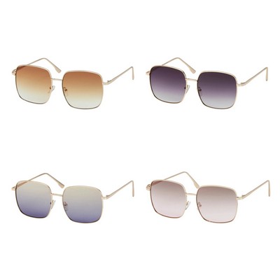 Jade Fancy Metal Square Sunglasses