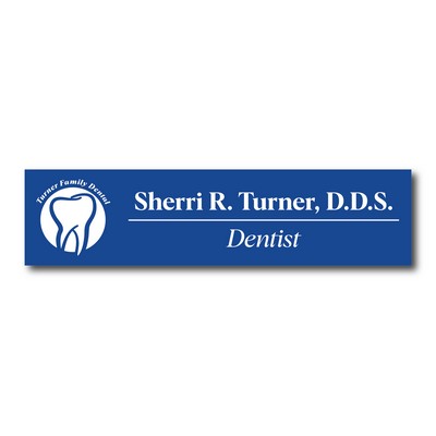 Name Plate -Patriot Blue Plastic Etches To White - 2X8 Laser Engrave