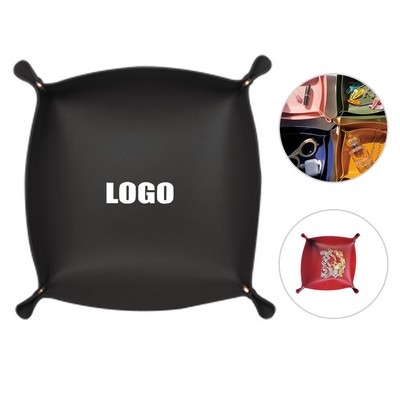 Big Square Foldable PU Leather Storage Box