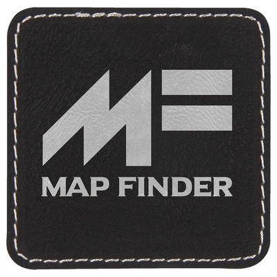 Square Leatherette Patch with Adhesive