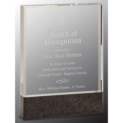 Fusion Crystal Award with Genuine Marble