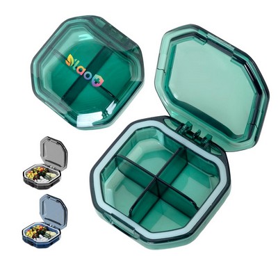 4 Compartments Daily Pill Organizer
