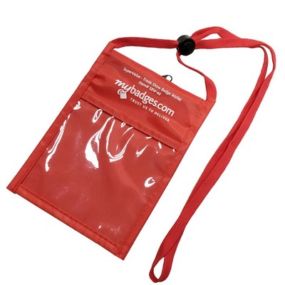 70D Oxford Waterproof ID Card Holder with Lanyard