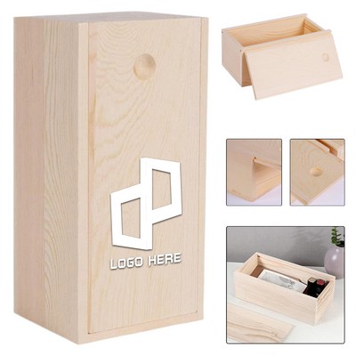 Vintage Wood Box W/ Slide Lid