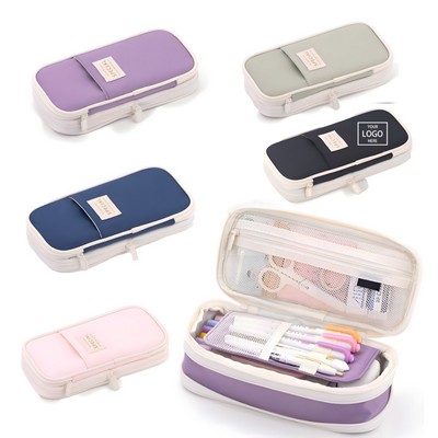 Large Capacity Canvas Pencil Case